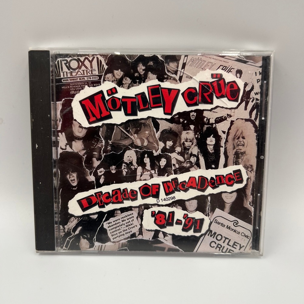 Motley Crue Decade of Decadence 81-91 CD BMG Club Edition Poster Booklet 1991